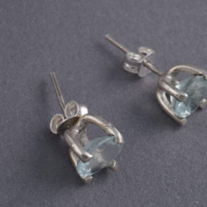Εarings with aqua marin