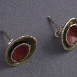 Εarings with two colors enamel