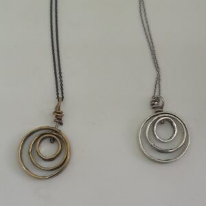 Necklace with three circles.