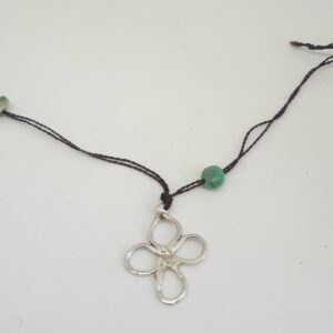 Necklace with silver cross, 20 mm