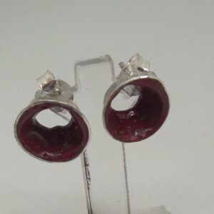 Earrings small, with warm  enamel